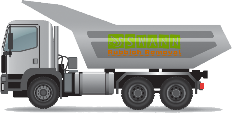Image of the Swann rubbish Removal truck departing