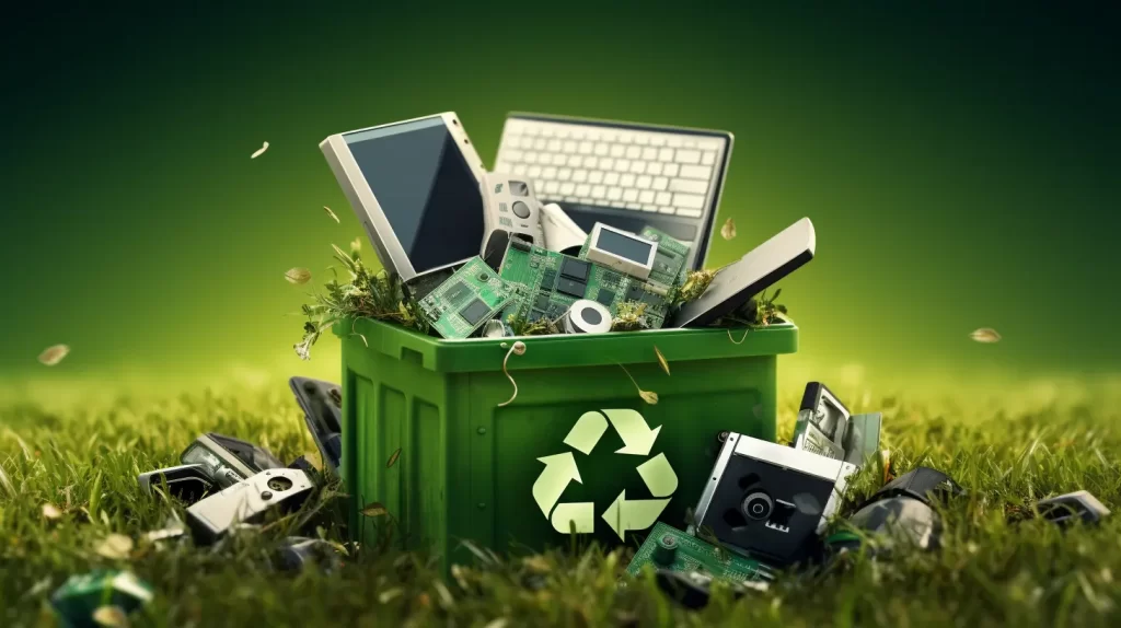 Electronics in an eco-friendly rubbish bin - Swann Rubbish Removal