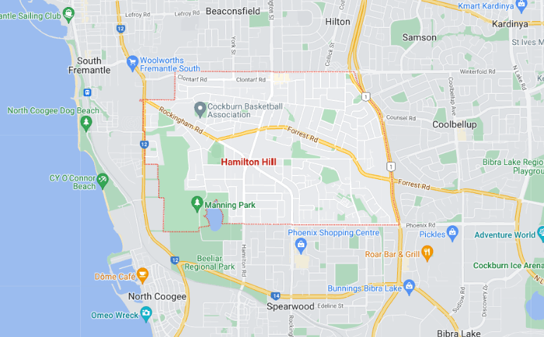 Hamilton Hill map