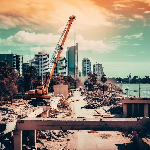 Rebulding infrastructure in Perth after rubble removal  
