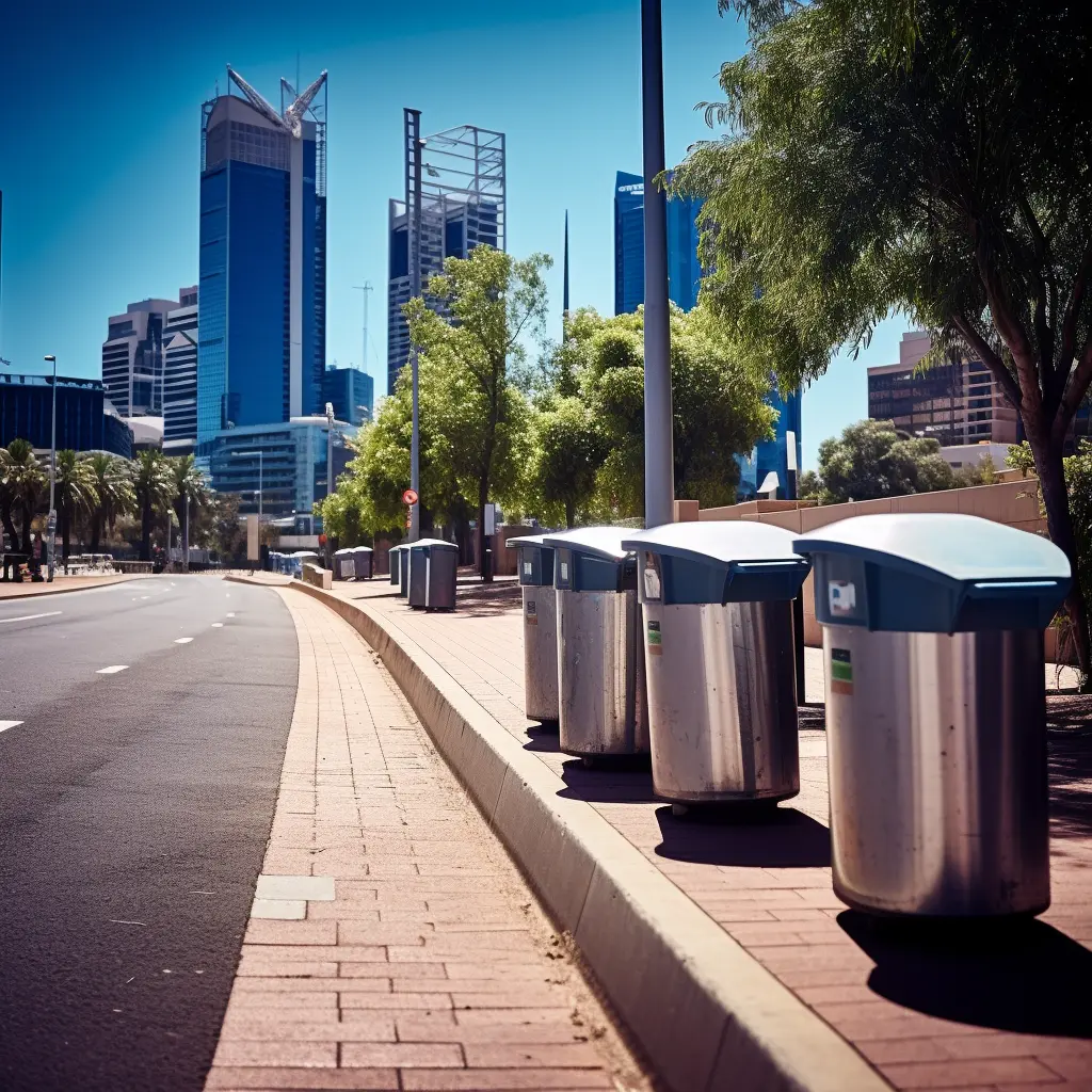 Clean streets in city of Perth