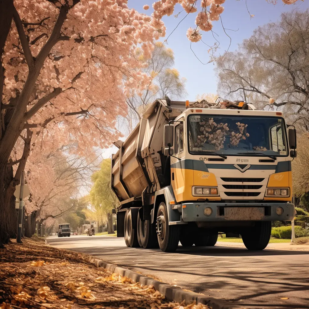 Photo of a garbage truck in Rivervale, Perth.
