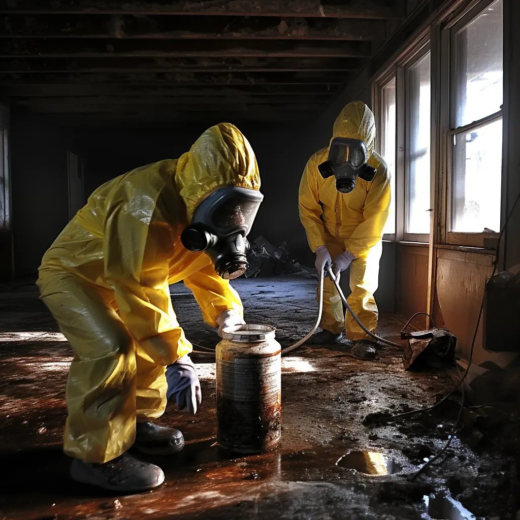 Workers cleaning a meth lab in Gosnells, Perth